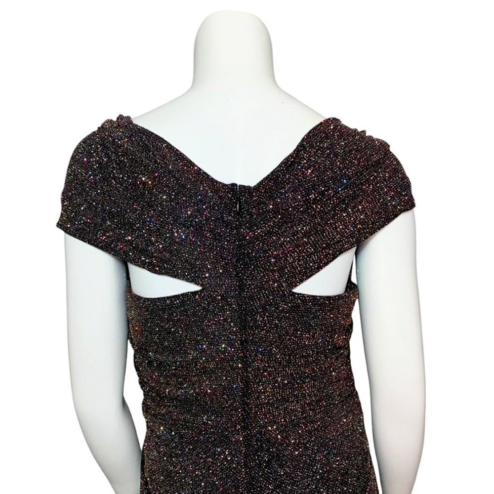 TALBOT RUNHOF Tokara Off the Shoulder Stretch Lurex Gown - Picture 7 of 12